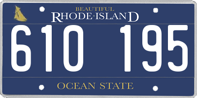 RI license plate 610195