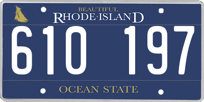 RI license plate 610197