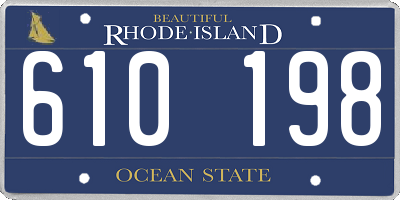 RI license plate 610198