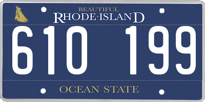 RI license plate 610199