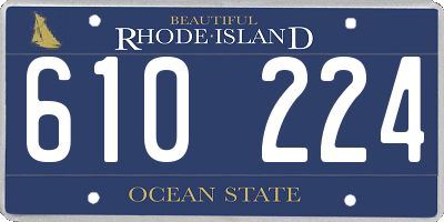 RI license plate 610224