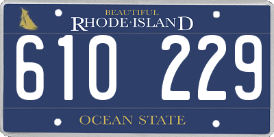 RI license plate 610229