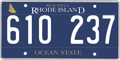 RI license plate 610237