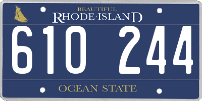 RI license plate 610244