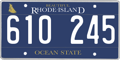 RI license plate 610245