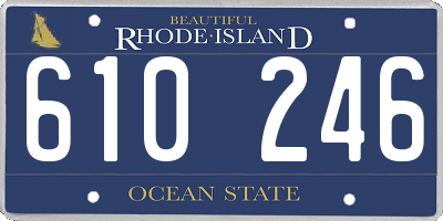 RI license plate 610246