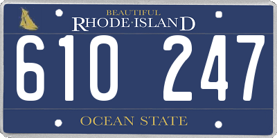 RI license plate 610247