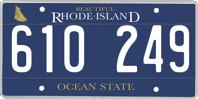 RI license plate 610249
