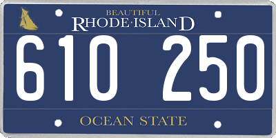 RI license plate 610250
