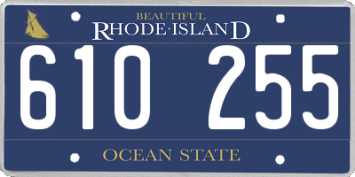 RI license plate 610255