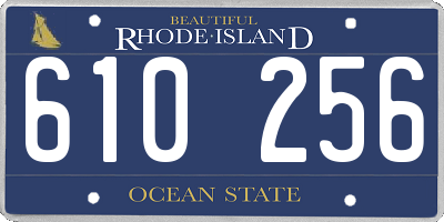 RI license plate 610256