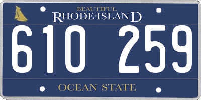 RI license plate 610259