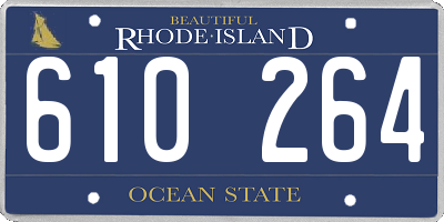 RI license plate 610264