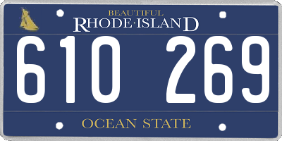 RI license plate 610269