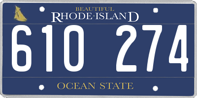RI license plate 610274