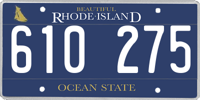 RI license plate 610275