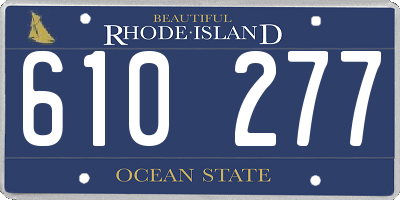 RI license plate 610277