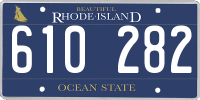 RI license plate 610282