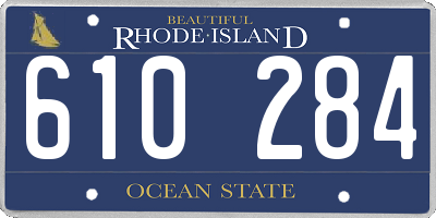 RI license plate 610284