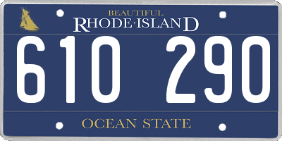 RI license plate 610290