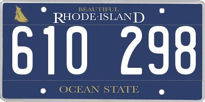 RI license plate 610298