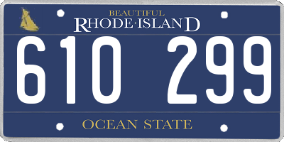 RI license plate 610299
