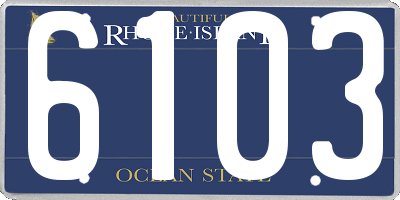 RI license plate 6103