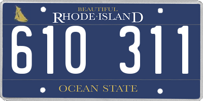 RI license plate 610311