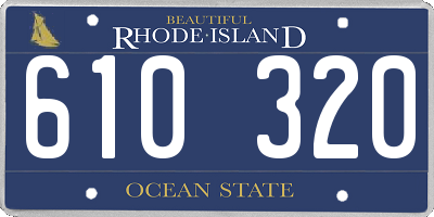 RI license plate 610320