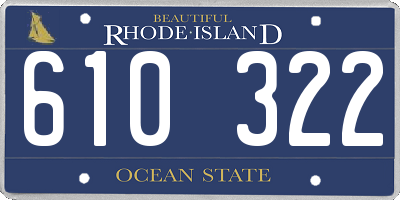 RI license plate 610322