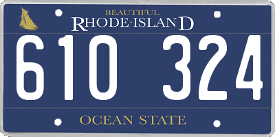 RI license plate 610324