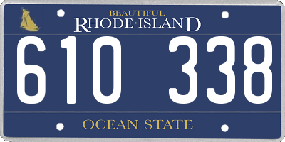 RI license plate 610338