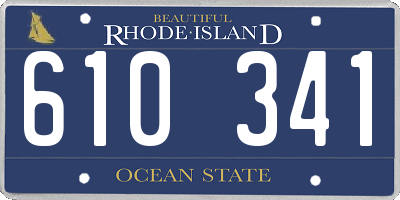 RI license plate 610341