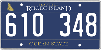RI license plate 610348