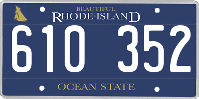 RI license plate 610352