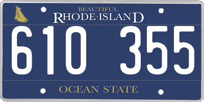 RI license plate 610355