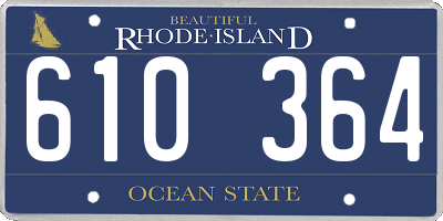 RI license plate 610364