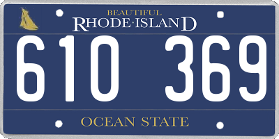 RI license plate 610369