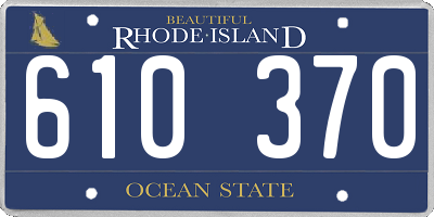 RI license plate 610370