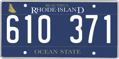 RI license plate 610371