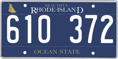 RI license plate 610372