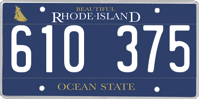 RI license plate 610375