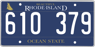 RI license plate 610379