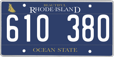 RI license plate 610380