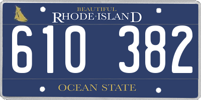RI license plate 610382