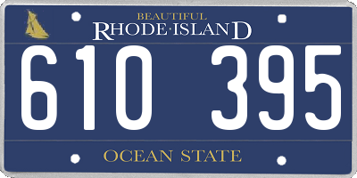 RI license plate 610395