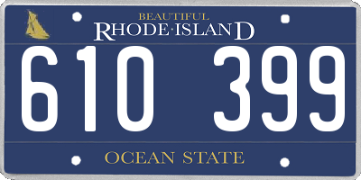 RI license plate 610399