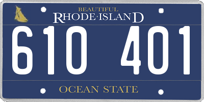 RI license plate 610401