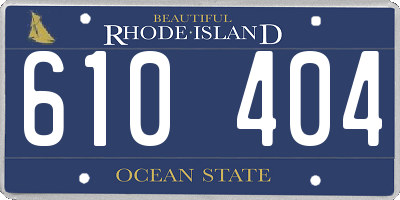 RI license plate 610404