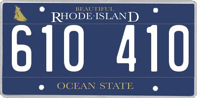 RI license plate 610410